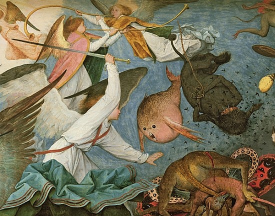 The Fall of the Rebel Angels, 1562 (detail of 74037) od Pieter Brueghel d. Ä.