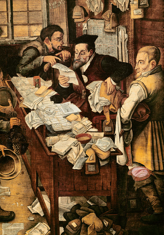 The Payment of the Yearly Dues  (detail of GIR79511) od Pieter Brueghel d. J.