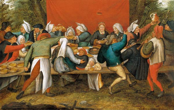 A Wedding Feast (panel) od Pieter Brueghel d. J.