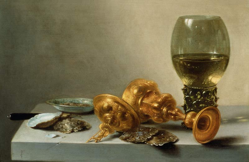 A Still Life with a Roemer and a Gilt Cup od Pieter Claesz