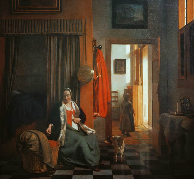 Mother at the cradle od Pieter de Hooch