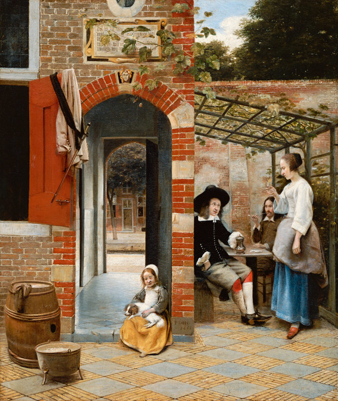 The Courtyard of a House in Delft od Pieter de Hooch