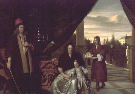 Family Portrait on a Terrace od Pieter de Hooch