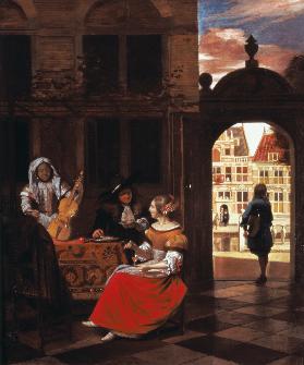 A Musical Party in a Courtyard