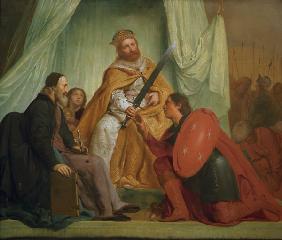 Frederick I awarding Haarlem a crest