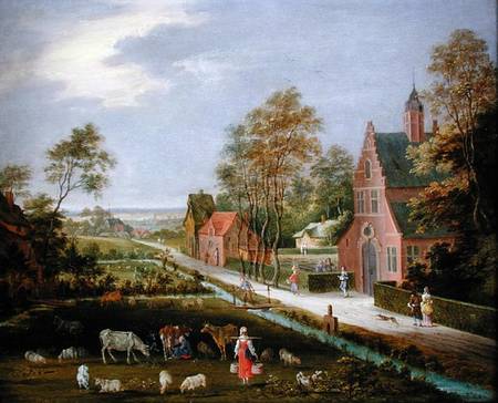 Village Landscape od Pieter Gysels