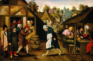 The wobbling dance. od Pieter III. (Sohn von P.B. d. J.) Brueghel