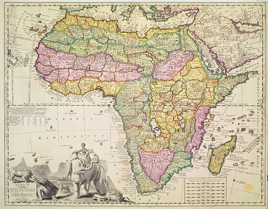 Map of Africa od Pieter Schenk