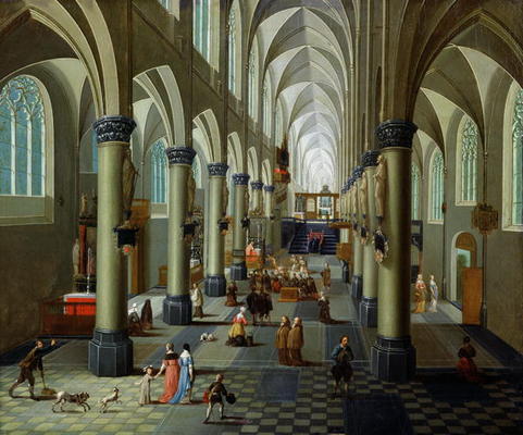 Interior of a Church (oil on panel) od Pieter the Elder Neeffs