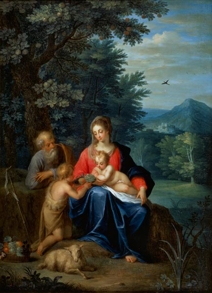The Holy Family with the Infant St. John the Baptist od Pieter van Avont