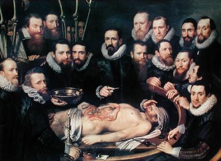 The Anatomy Lesson of Doctor Willem van der Meer in Delft od Pieter van Miereveld