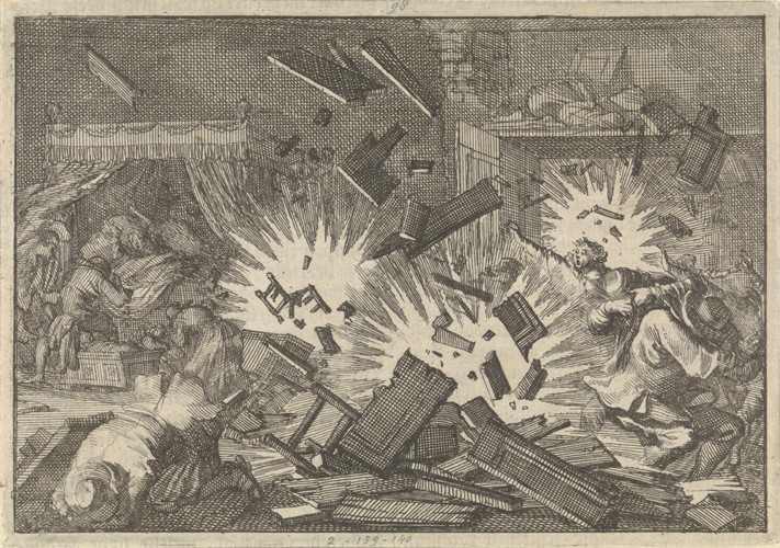 The Siege of Riga by the Russian Army under Tsar Alexei Mikhailovich in 1656 od Pieter van der Aa
