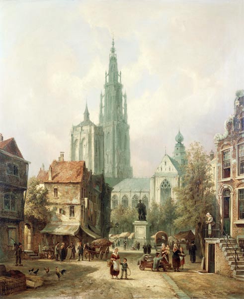 Eine Ansicht von Antwerpen od Pieter Cornelis Dommershuijzen