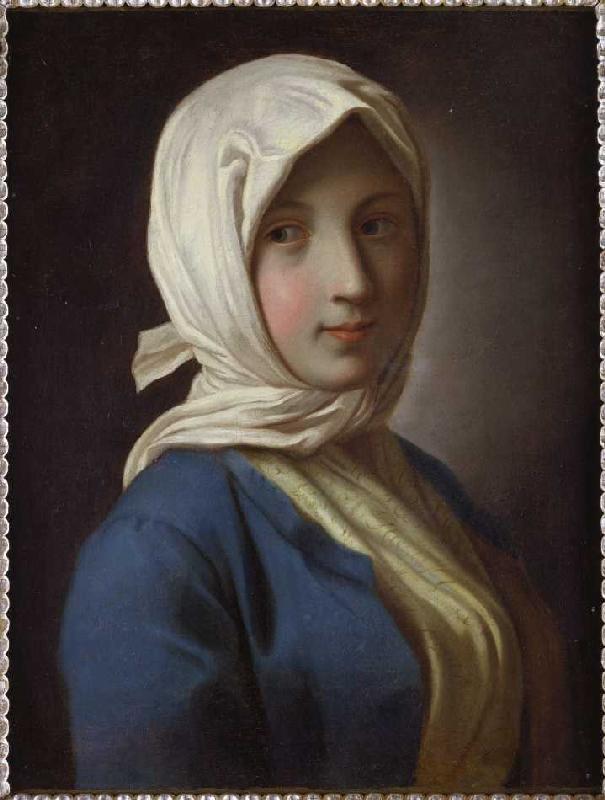 Portrait of a girl with Kopftuch od Pietro Antonio Conte Rotari