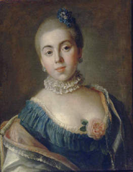 Bildnis der Prinzessin A. Golitzina (1739-1816) od Pietro Antonio Conte Rotari