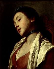 Slumbering girl od Pietro Antonio Conte Rotari