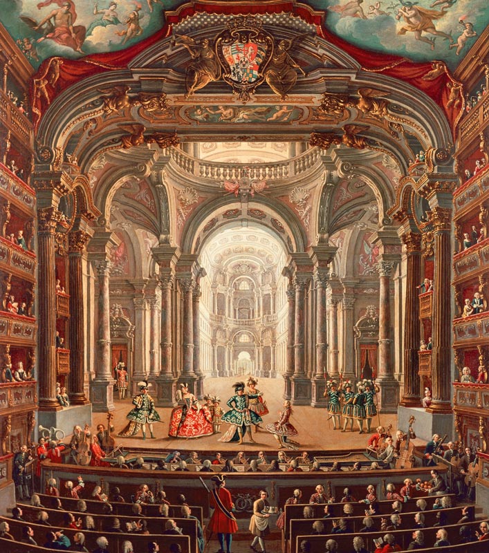 The Teatro Reale in Turin od Pietro Domenico Oliviero
