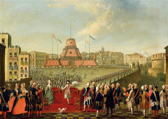 Fete at Naples on the Occasion of the Marriage of King Ferdinand I (1751-1825) to the Archduchess Ma od Pietro Fabris
