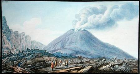 View of the Atrio di Cavallo between Somma and Vesuvius, plate 33 from 'Campi Phlegraei: Observation od Pietro Fabris