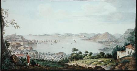 View of the Italian coast from near Puzzoli, plate 26 from Campi Phlegraei: Observations of the Volc od Pietro Fabris