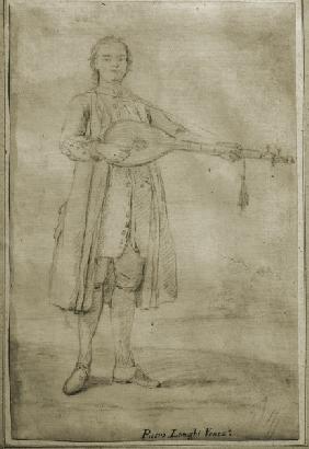 Longhi / Lute Player / Charcoal Drawing