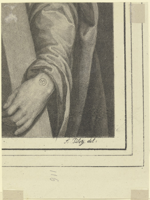 Christus und das Schweißtuch der Veronika (Fragment), aus der Folge "Königlich Baierischer Gemälde-S od Ferdinand Piloty