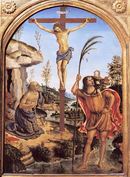 Pinturicchio / Christ with Saints od Pinturicchio