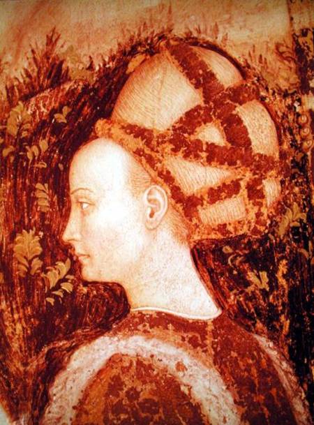 St. George and the Princess of Trebizond, detail of the head of the princess od Pisanello