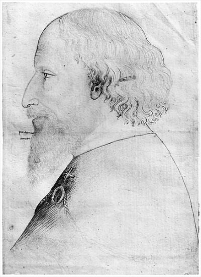 Sigismund, Holy Roman Emperor, from the The Vallardi Album (pen, ink, pencil & red chalk on paper) od Pisanello