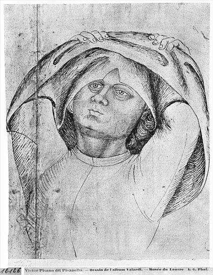Soldier taking off his chainmail, from the The Vallardi Album od Pisanello