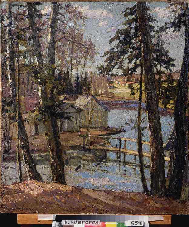 Kleiner Teich im Frühling od Pjotr Petrowitschev