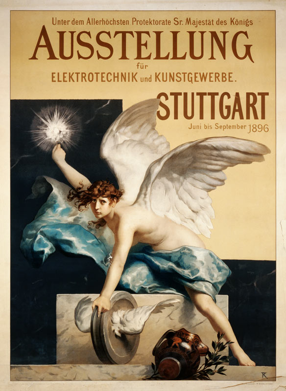 Exhibition poster electrical engineering and arts and crafts od Plakatkunst