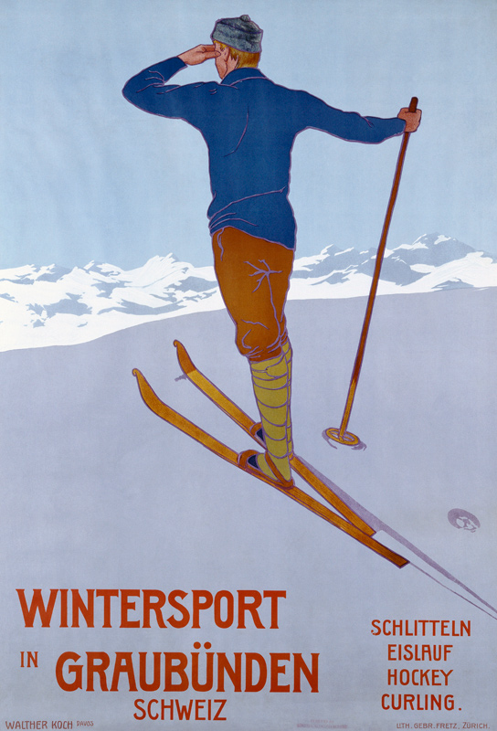 Zimní sporty v Graubunden od Plakatkunst