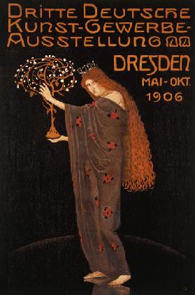 Poster for the 3rd German arts and crafts -- exhibition in 1906 of Otto Gussmann