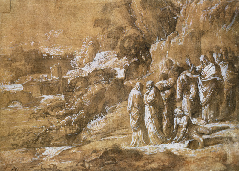 The Raising of Lazarus od Polidoro  da Caravaggio