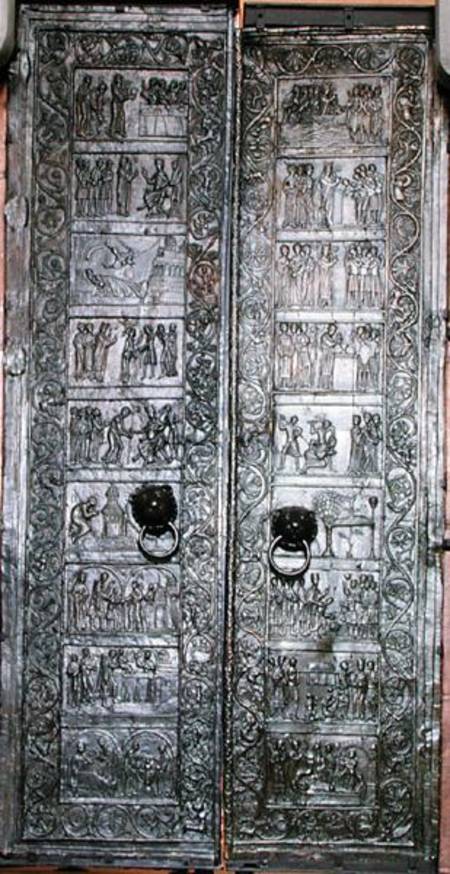 Doors depicting scenes from the life of St. Adalbert (939-97) od Polish School
