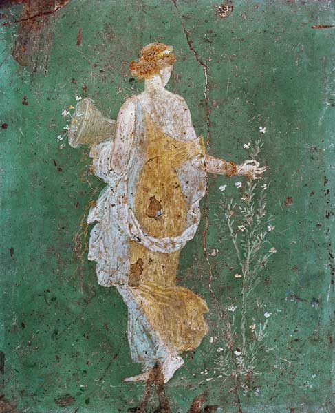 Flora with the cornucopia od Pompeji, Wandmalerei