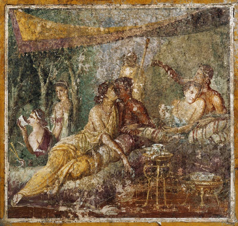 Two couples od Pompeji, Wandmalerei