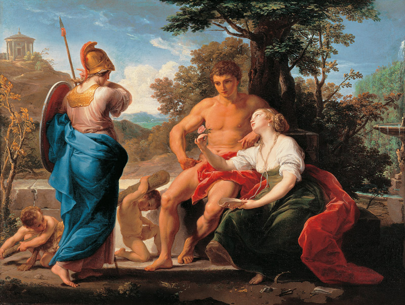 Herkules am Scheidewege zwischen Tugend und Wollust od Pompeo Girolamo Batoni