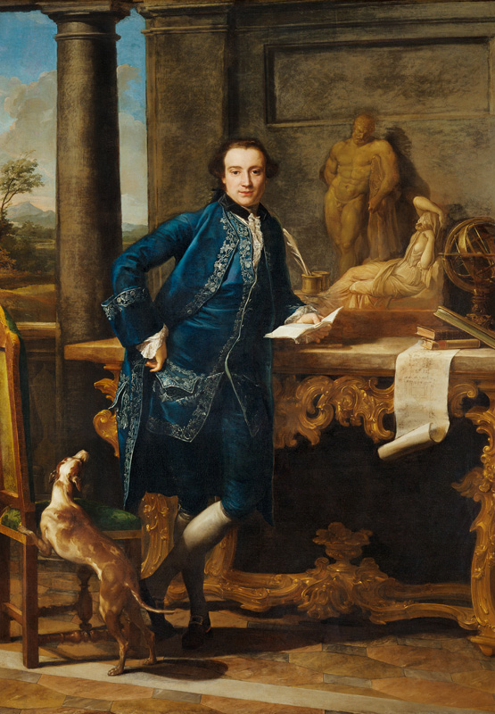 Portrait of Charles John Crowle (1738-1811) of Crowle Park od Pompeo Girolamo Batoni