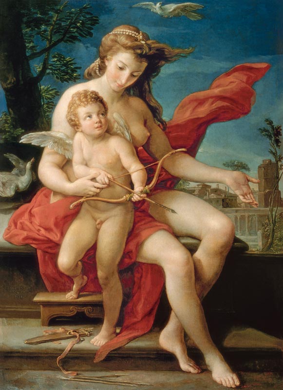 Venus and Cupid od Pompeo Girolamo Batoni