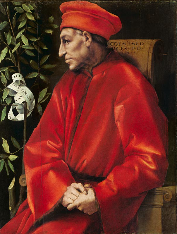 Bildnis von Cosimo de  Medici d.Ä. od Pontormo,Jacopo Carucci da