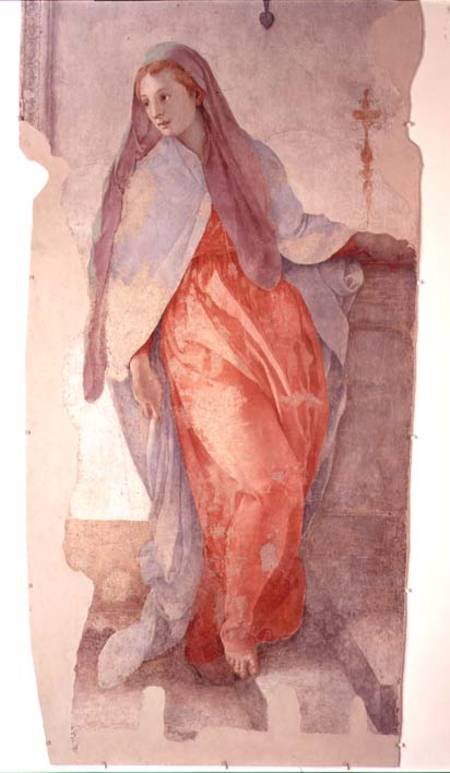 The Annunciation, detail of the Virgin od Pontormo,Jacopo Carucci da