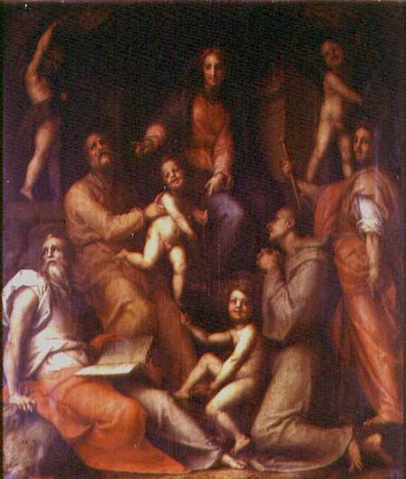 The Holy Family with Saints od Pontormo,Jacopo Carucci da