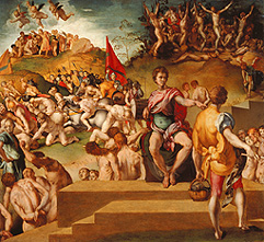 Das Martyrium der Thebanischen Legion. od Pontormo,Jacopo Carucci da