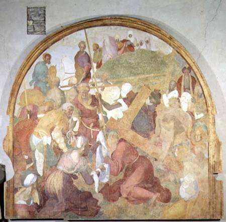 The Road to Calvary, lunette from the fresco cycle of the Passion od Pontormo,Jacopo Carucci da