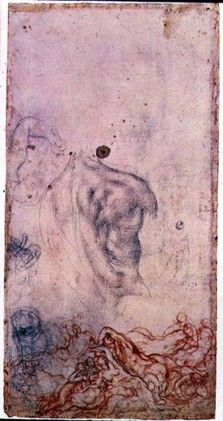 Study for a portrait of Cosimo I Giovinetto with other studies of writhing bodies od Pontormo,Jacopo Carucci da