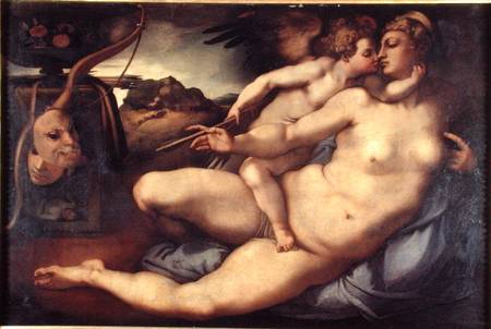 Venus and Cupid od Pontormo,Jacopo Carucci da
