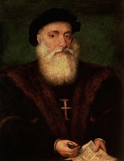 Portrait presumed to be of Vasco da Gama (1469-1524) c.1524 od Portuguese School