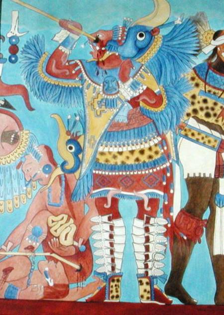 Reproduction of a Mural at Cacaxtla, Mexico od Pre-Columbian